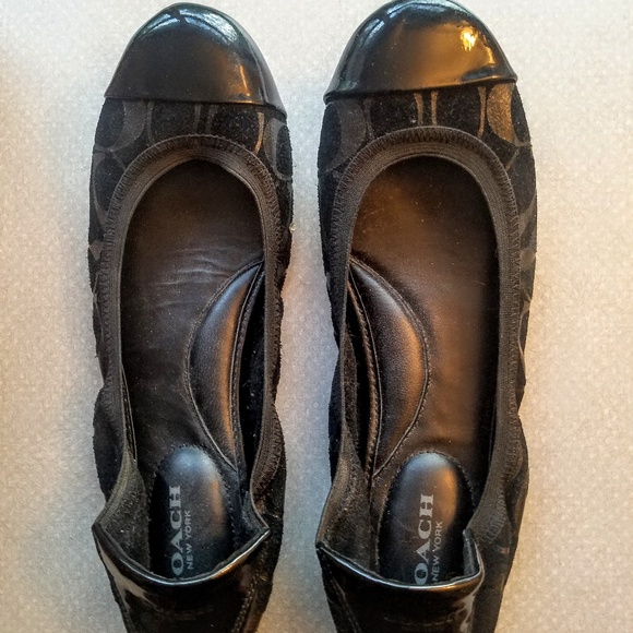Coach Shoes - NWOT- Coach Black Ballerina shoes- Size 10